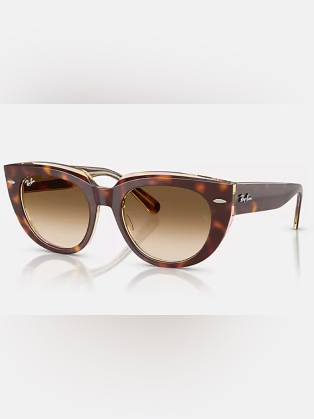 Ray-Ban Doreen Tortoiseshell Cat-Eye Sunglasses - Brown Gradient Lens